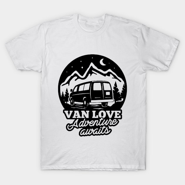 Van Adventure Awaits T-Shirt by BamBam